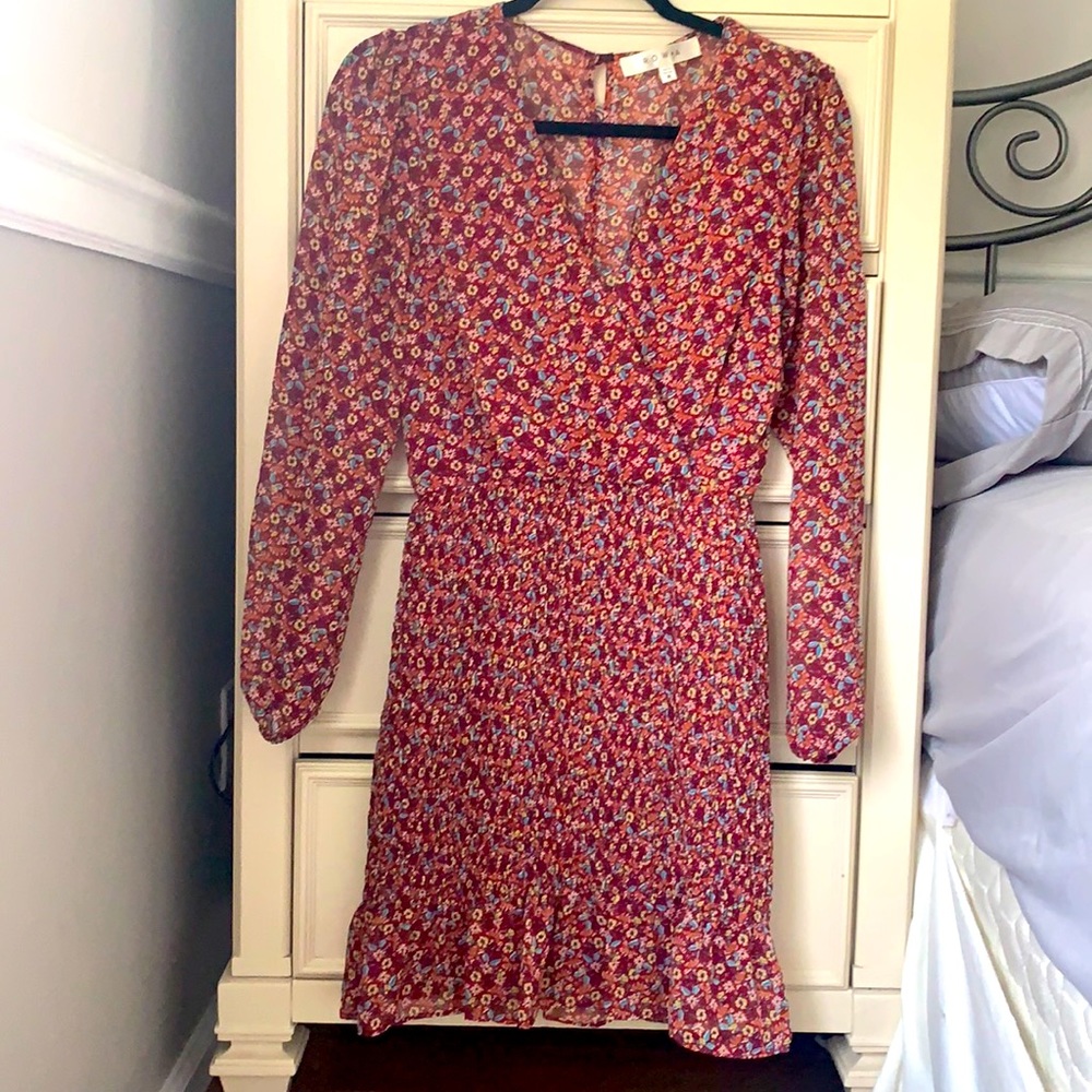 Floral Printed Flounce Dress